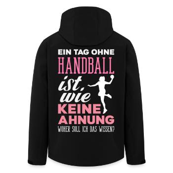 Handball Handballer Handball Trainer Fan Geschenk - Recycelte Männer Softshell-Jacke von Stanley/Stella - Schwarz - Hinten - AI Model Male 185 light (185cm)