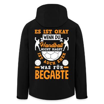 Handball Handballer Handball Trainer Fan Geschenk - Recycelte Männer Softshell-Jacke von Stanley/Stella - Schwarz - Hinten - AI Model Male 185 light (185cm)