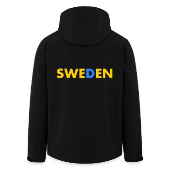 Suède - Veste softshell homme en polyester recyclé Stanley/Stella - noir - Dos - AI Model Male 185 light (185cm)