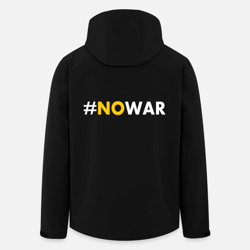 No war - Veste softshell homme en polyester recyclé Stanley/Stella - noir