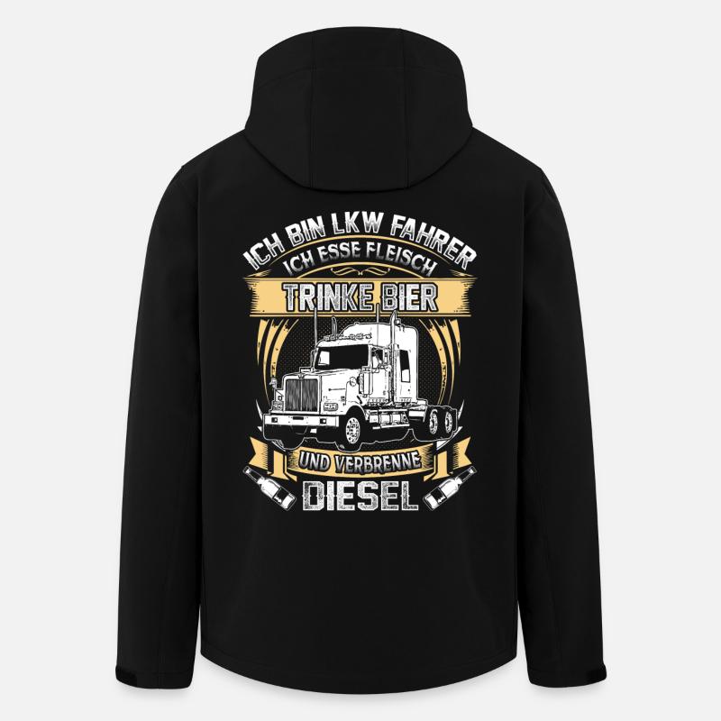Ich bin LKW Fahrer - Recycelte Männer Softshell-Jacke von Stanley/Stella - Schwarz