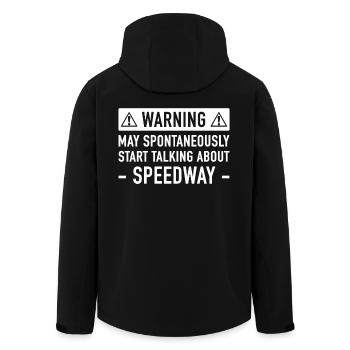 Lustige Speedway-Geschenk-Idee - Recycelte Männer Softshell-Jacke von Stanley/Stella - Schwarz - Hinten - AI Model Male 185 light (185cm)