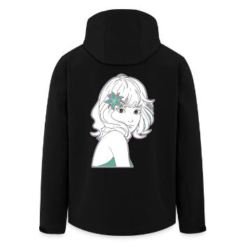 Manga Girl Anime - Recycelte Männer Softshell-Jacke von Stanley/Stella - Schwarz - Hinten - AI Model Male 185 light (185cm)