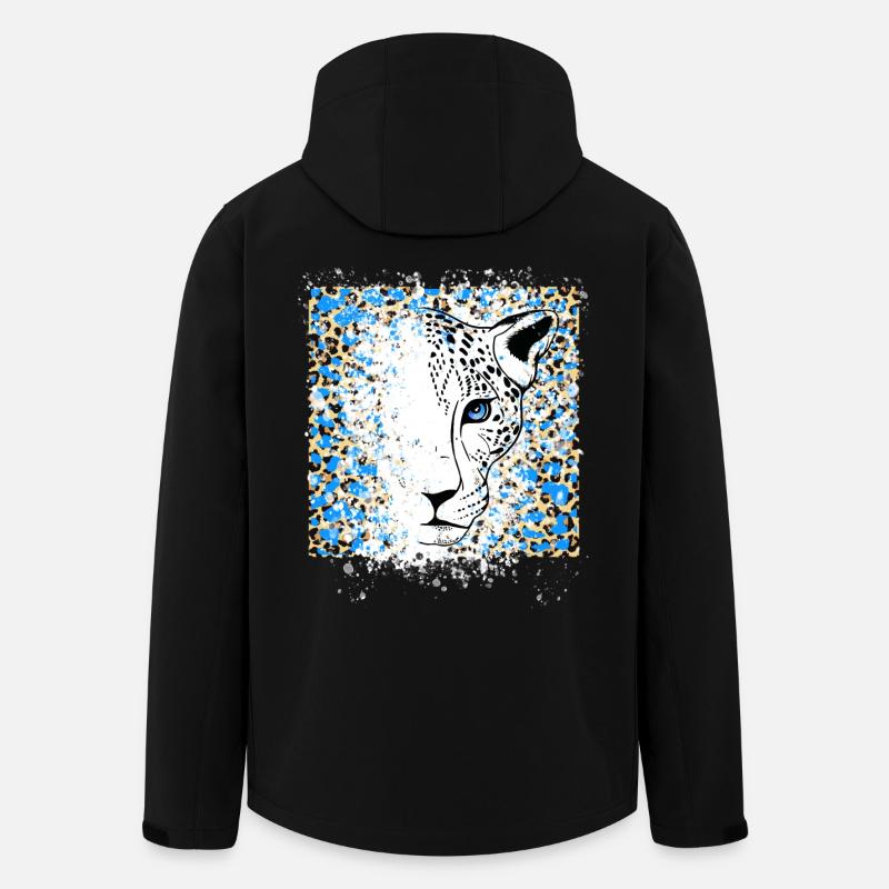 Impression Cool Animal - Veste softshell homme en polyester recyclé Stanley/Stella - noir