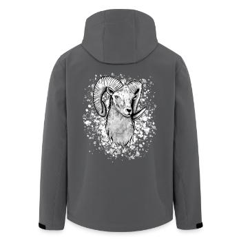 Widder Geschenk Geburtstag - Recycelte Männer Softshell-Jacke von Stanley/Stella - Schwarz - Hinten - AI Model Male 185 light (185cm)