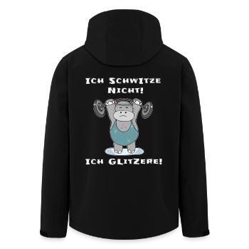 Ich schwitze nicht ich glitzere Krafsportler - Recycelte Männer Softshell-Jacke von Stanley/Stella - Schwarz - Hinten - AI Model Male 185 light (185cm)
