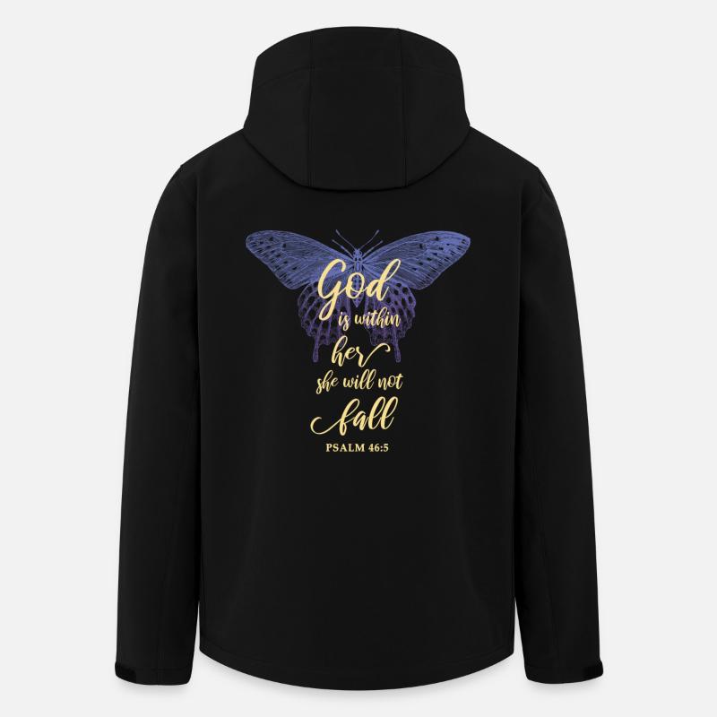 Bibelvers Christliches Motiv - Recycelte Männer Softshell-Jacke von Stanley/Stella - Schwarz