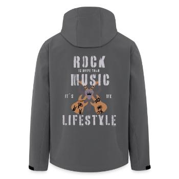 Style de vie Musique rock - Veste softshell homme en polyester recyclé Stanley/Stella - noir - Dos - AI Model Male 185 light (185cm)
