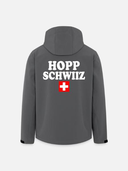 Hopp schwiiz - Men’s Recycled Softshell Jacket by Stanley/Stella - black