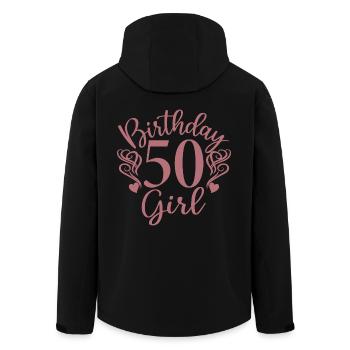 Süßer Geburtstag 50 Mädchen - fabelhaft mit 50 - Frauen - Recycelte Männer Softshell-Jacke von Stanley/Stella - Schwarz - Hinten - AI Model Male 185 light (185cm)