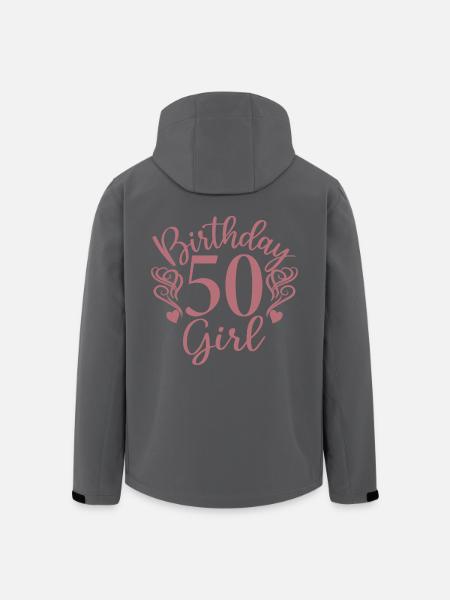 Cute Birthday 50 Girl - Fabulous At 50 - Women - Men’s Recycled Softshell Jacket by Stanley/Stella - black