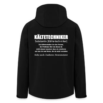Kältetechniker Definition Shirt - Recycelte Männer Softshell-Jacke von Stanley/Stella - Schwarz - Hinten - AI Model Male 185 light (185cm)