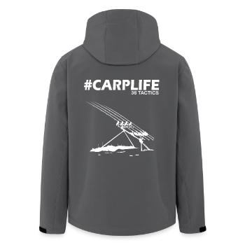 CARPLIFE - 36 Tactics - RodPod Carp carp anglers - Men’s Recycled Softshell Jacket by Stanley/Stella - anthracite - Back - AI Model Male 185 light (185cm)
