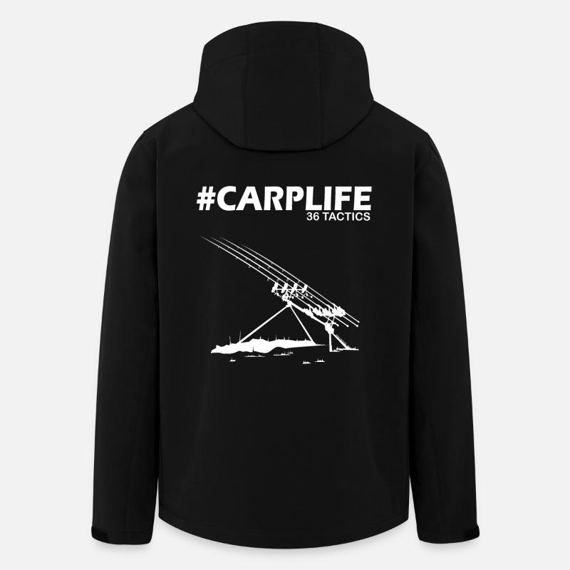 CARPLIFE - 36 Tactics - RodPod Carp Karpfenangler - Recycelte Männer Softshell-Jacke von Stanley/Stella - Schwarz