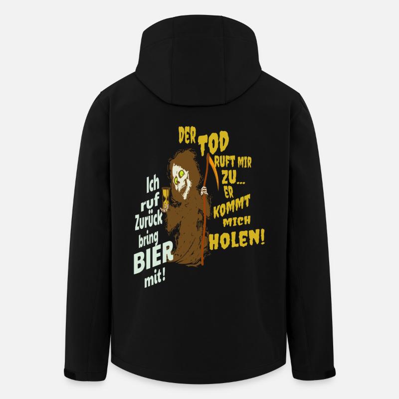 Grim reaper drôle - Veste softshell homme en polyester recyclé Stanley/Stella - noir