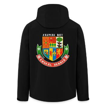 Euskal Herria - Pays Basque 91 - Veste softshell homme en polyester recyclé Stanley/Stella - noir - Dos - AI Model Male 185 light (185cm)