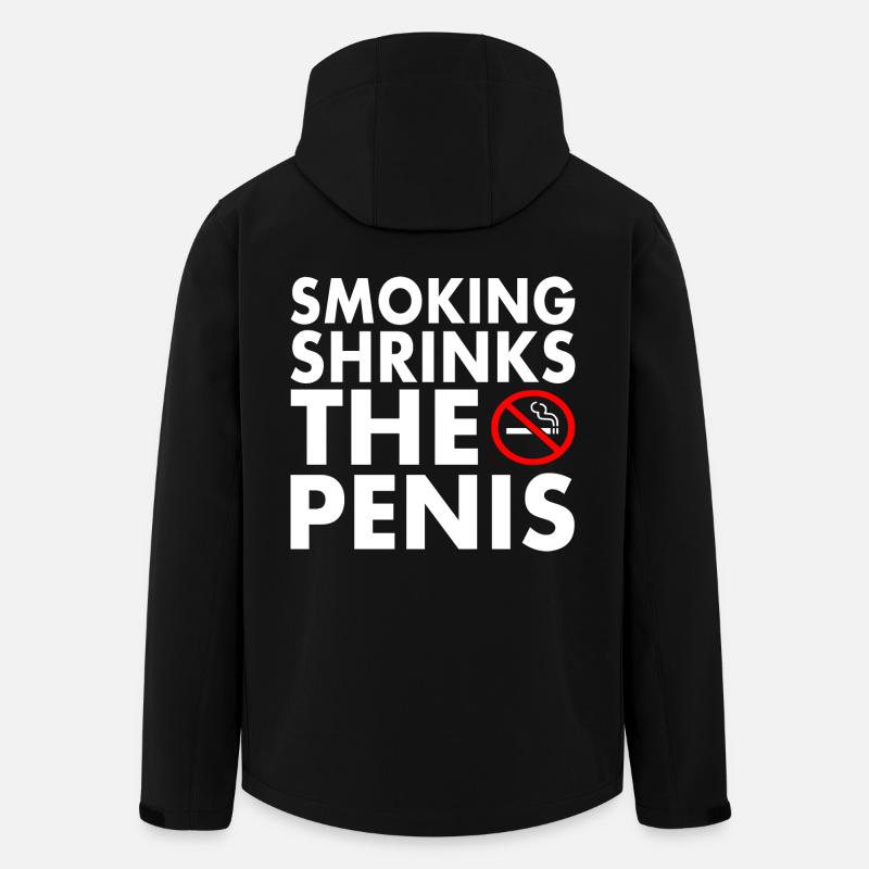 Smoking shrinks the penis - Veste softshell homme en polyester recyclé Stanley/Stella - noir