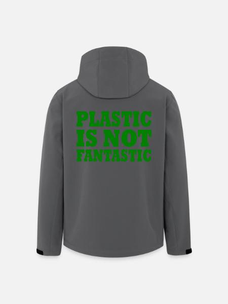 Plastic is not fantastic - Men’s Recycled Softshell Jacket by Stanley/Stella - black