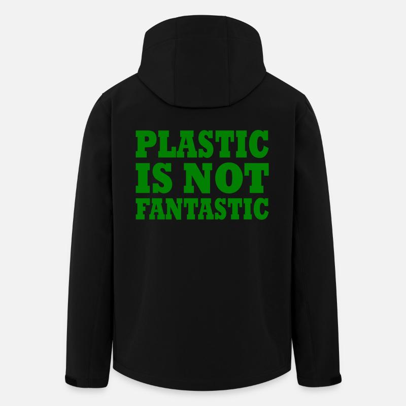 Plastic is not fantastic - Men’s Recycled Softshell Jacket by Stanley/Stella - black