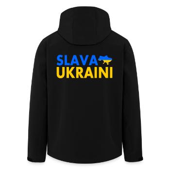 Slava ukraini - Recycelte Männer Softshell-Jacke von Stanley/Stella - Schwarz - Hinten - AI Model Male 185 light (185cm)