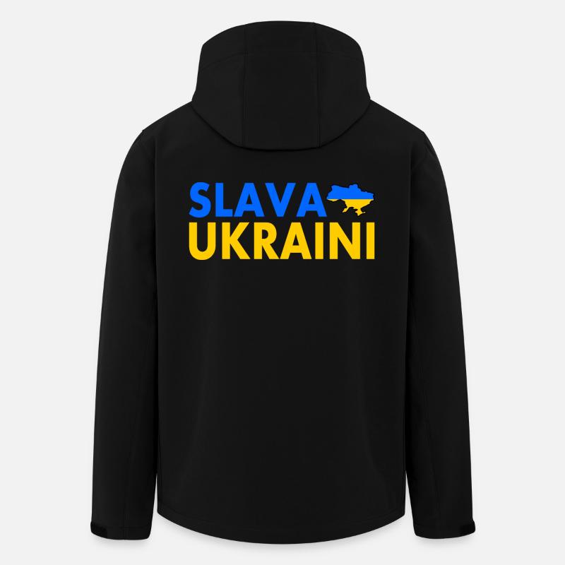 Slava ukraini - Veste softshell homme en polyester recyclé Stanley/Stella - noir
