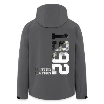 34TH BIRTHDAY LIMITED EDITION 1992 - Men’s Recycled Softshell Jacket by Stanley/Stella - black - Back - AI Model Male 185 light (185cm)