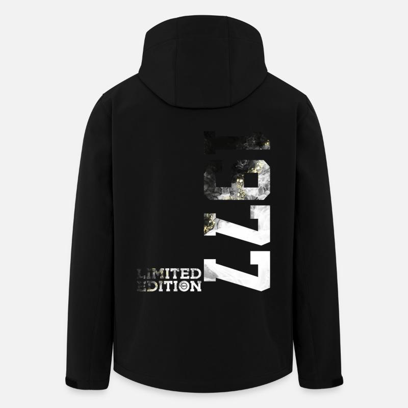 49E ANNIVERSAIRE ÉDITION LIMITÉE 1977 - Veste softshell homme en polyester recyclé Stanley/Stella - noir