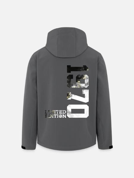 56E ANNIVERSAIRE ÉDITION LIMITÉE 1970 - Veste softshell homme en polyester recyclé Stanley/Stella - noir