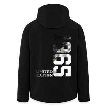 61ST BIRTHDAY LIMITED EDITION 1965 - Men’s Recycled Softshell Jacket by Stanley/Stella - black - Back - AI Model Male 185 light (185cm)