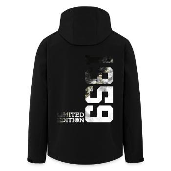 67. GEBURTSTAG LIMITED EDITION 1959 - Recycelte Männer Softshell-Jacke von Stanley/Stella - Schwarz - Hinten - AI Model Male 185 light (185cm)
