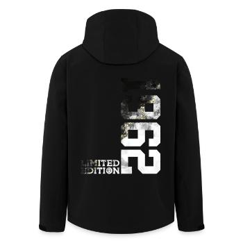 64TH BIRTHDAY LIMITED EDITION 1962 - Men’s Recycled Softshell Jacket by Stanley/Stella - black - Back - AI Model Male 185 light (185cm)
