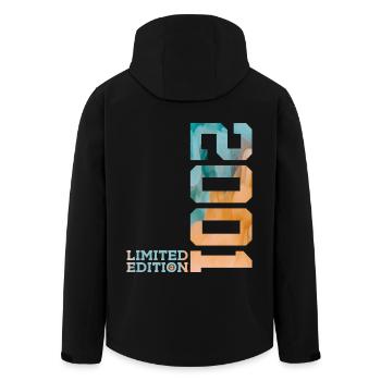 25. GEBURTSTAG LIMITED EDITION 2001 - Recycelte Männer Softshell-Jacke von Stanley/Stella - Schwarz - Hinten - AI Model Male 185 light (185cm)