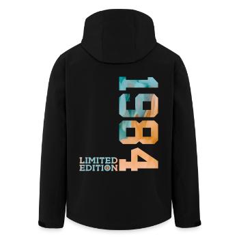 42ND BIRTHDAY LIMITED EDITION 1984 - Men’s Recycled Softshell Jacket by Stanley/Stella - black - Back - AI Model Male 185 light (185cm)