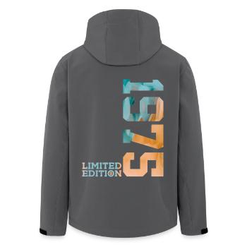 51ST BIRTHDAY LIMITED EDITION 1975 - Men’s Recycled Softshell Jacket by Stanley/Stella - black - Back - AI Model Male 185 light (185cm)