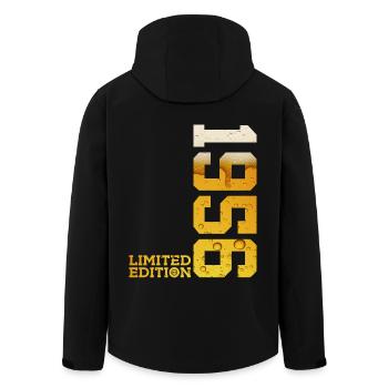 BIÈRE ÉDITION LIMITÉE 1956 70E ANNIVERSAIRE - Veste softshell homme en polyester recyclé Stanley/Stella - noir - Dos - AI Model Male 185 light (185cm)