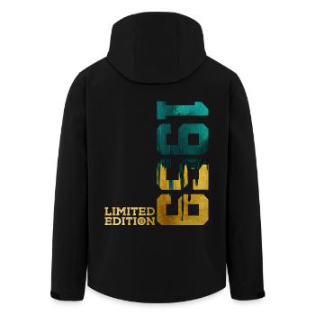 67TH BIRTHDAY LIMITED EDITION 1959 - Men’s Recycled Softshell Jacket by Stanley/Stella - black - Back - AI Model Male 185 light (185cm)