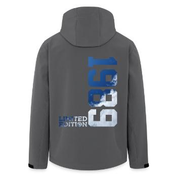 ÉDITION LIMITÉE 37E ANNIVERSAIRE 1989 - Veste softshell homme en polyester recyclé Stanley/Stella - noir - Dos - AI Model Male 185 light (185cm)