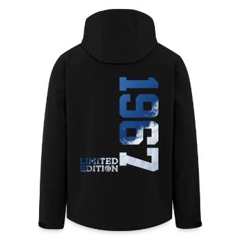ÉDITION LIMITÉE 59E ANNIVERSAIRE 1967 - Veste softshell homme en polyester recyclé Stanley/Stella - noir - Dos - AI Model Male 185 light (185cm)