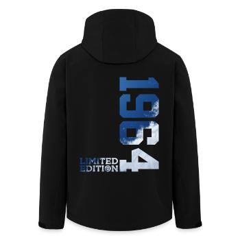 LIMITED EDITION 1964 62ND BIRTHDAY - Men’s Recycled Softshell Jacket by Stanley/Stella - black - Back - AI Model Male 185 light (185cm)
