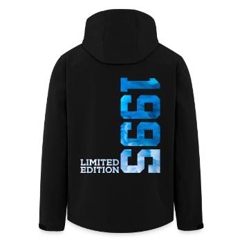 31E ANNIVERSAIRE ÉDITION LIMITÉE 1995 - Veste softshell homme en polyester recyclé Stanley/Stella - noir - Dos - AI Model Male 185 light (185cm)