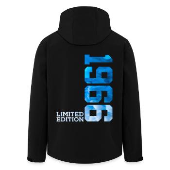 60. GEBURTSTAG LIMITED EDITION 1966 - Recycelte Männer Softshell-Jacke von Stanley/Stella - Schwarz - Hinten - AI Model Male 185 light (185cm)
