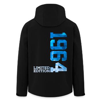 62ND BIRTHDAY LIMITED EDITION 1964 - Men’s Recycled Softshell Jacket by Stanley/Stella - black - Back - AI Model Male 185 light (185cm)