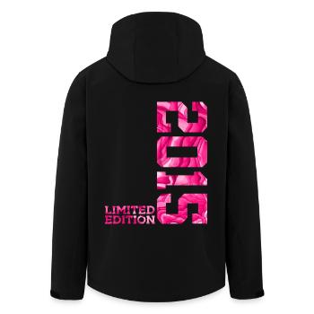 11E ANNIVERSAIRE ÉDITION LIMITÉE ROSE 2015 - Veste softshell homme en polyester recyclé Stanley/Stella - noir - Dos - AI Model Male 185 light (185cm)
