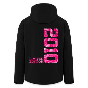 16E ANNIVERSAIRE ÉDITION LIMITÉE ROSE 2010 - Veste softshell homme en polyester recyclé Stanley/Stella - noir - Dos - AI Model Male 185 light (185cm)