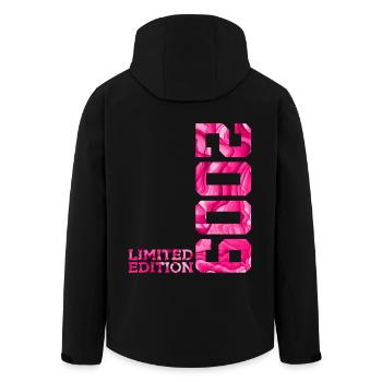 17TH ANNIVERSARY PINK LIMITED EDITION 2009 - Men’s Recycled Softshell Jacket by Stanley/Stella - black - Back - AI Model Male 185 light (185cm)