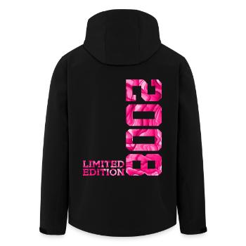 18TH BIRTHDAY PINK LIMITED EDITION 2008 - Men’s Recycled Softshell Jacket by Stanley/Stella - black - Back - AI Model Male 185 light (185cm)