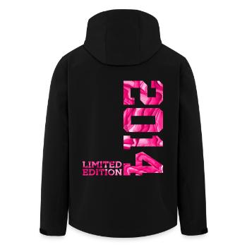 12TH ANNIVERSARY PINK LIMITED EDITION 2014 - Men’s Recycled Softshell Jacket by Stanley/Stella - black - Back - AI Model Male 185 light (185cm)