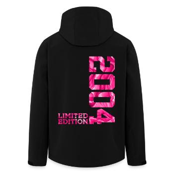 22ND BIRTHDAY PINK LIMITED EDITION 2004 - Men’s Recycled Softshell Jacket by Stanley/Stella - black - Back - AI Model Male 185 light (185cm)