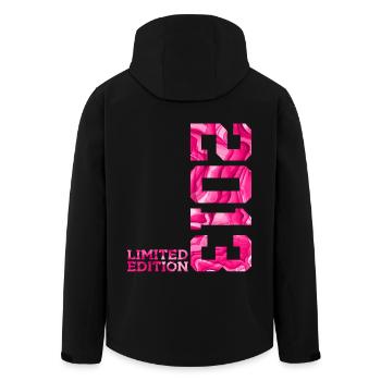 13. GEBURTSTAG PINK LIMITED EDITION 2013 - Recycelte Männer Softshell-Jacke von Stanley/Stella - Schwarz - Hinten - AI Model Male 185 light (185cm)