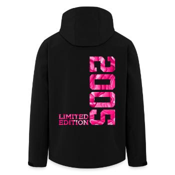 21. GEBURTSTAG PINK LIMITED EDITION 2005 - Recycelte Männer Softshell-Jacke von Stanley/Stella - Schwarz - Hinten - AI Model Male 185 light (185cm)